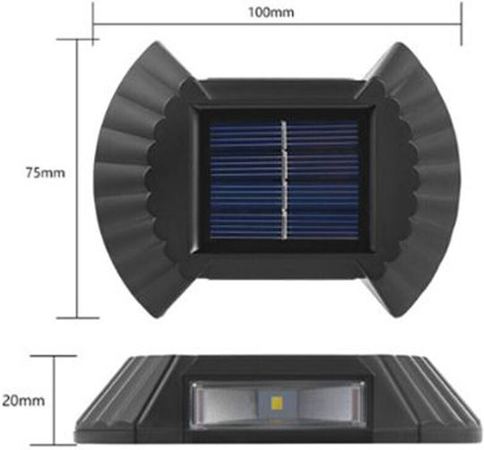 Masterled Set 4 Lămpi Solare de Perete 0.3W 15lm Alb Natural 4500K cu Senzor de Mișcare, Fotocelulă și Telecomandă IP65 10bucx7.5buccm