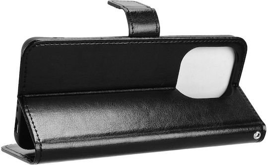 Handyhülle Deckel Oppo A5x Crazy Horse Brieftasche Schwarze