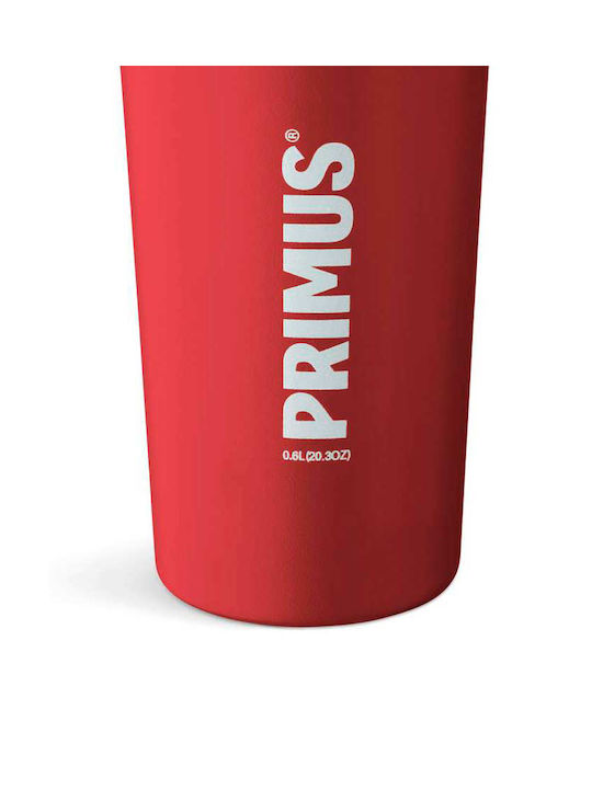 Primus TrailBottle Wasserflasche Rostfreier Stahl 600ml Rot