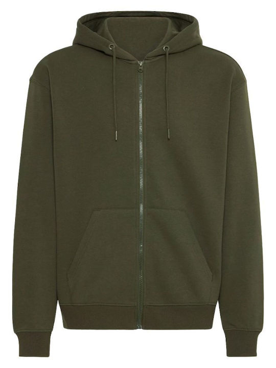 Cardigan With Hood Forest Green