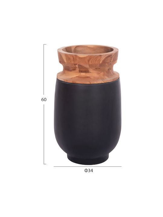 HomeMarkt Decorative Vase Linter Black 34x11.7x60cm