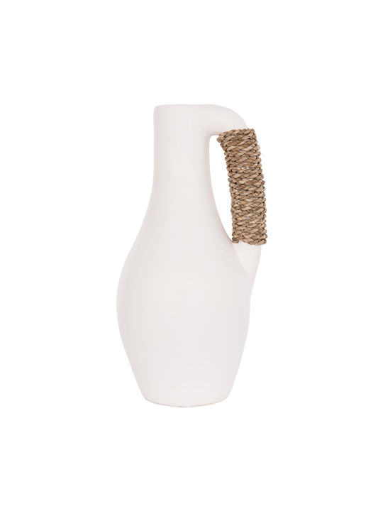 HomeMarkt Decorative Vase Cammer White 18x18x39cm