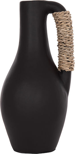 HomeMarkt Διακοσμητικό Βάζο Πήλινο Cammer Μαύρο Φ18xΥ39cm