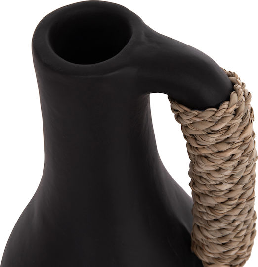 HomeMarkt Διακοσμητικό Βάζο Πήλινο Cammer Μαύρο Φ18xΥ39cm