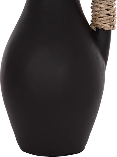HomeMarkt Διακοσμητικό Βάζο Πήλινο Cammer Μαύρο Φ18xΥ39cm