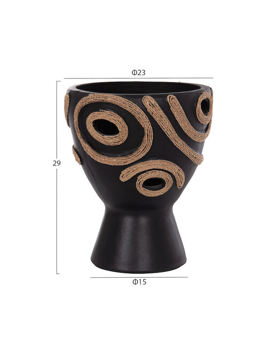 HomeMarkt Decorative Vase Dean Black 20x20x29cm