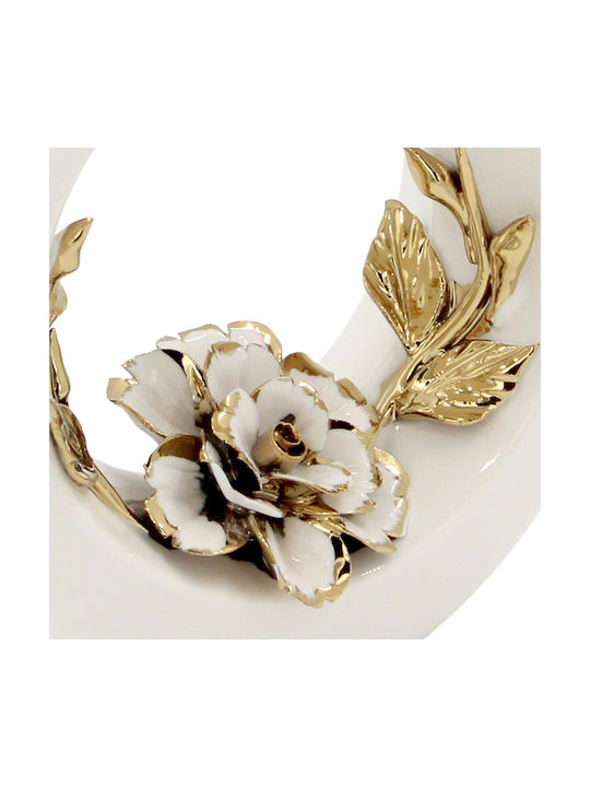 Keskor Decorative Vase White 16x7x24cm