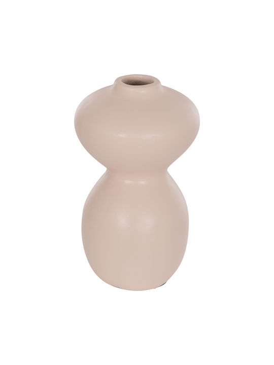 HomeMarkt Decorative Ceramic Vase Nelly Ecru Φ22xH35cm