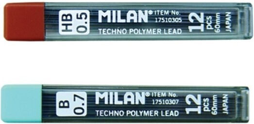 Milan Μύτες Μολυβιού Πάχους 0.5mm Τύπου HB