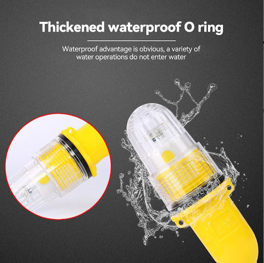 Led Αδιάβροχη Σπίθα Παραγαδιού 5 Smd Κίτρινο Ip68 Αισθητήρα Φωτός