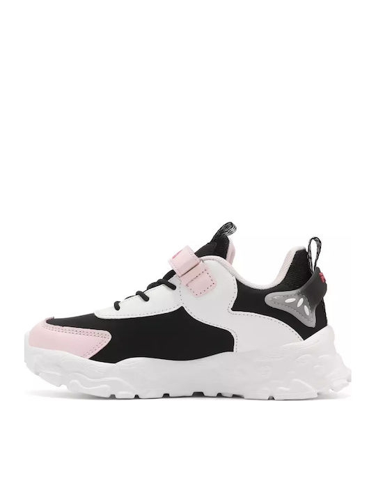 Memory Musha 2 V Kids Sneakers with Hoop & Loop Closure Black / Pink / White