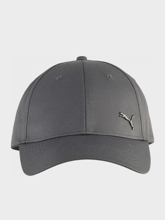 Puma Essentials Metal Logo Cat Bb Unisex Jockey Καπελο Σκουρο Γκρι