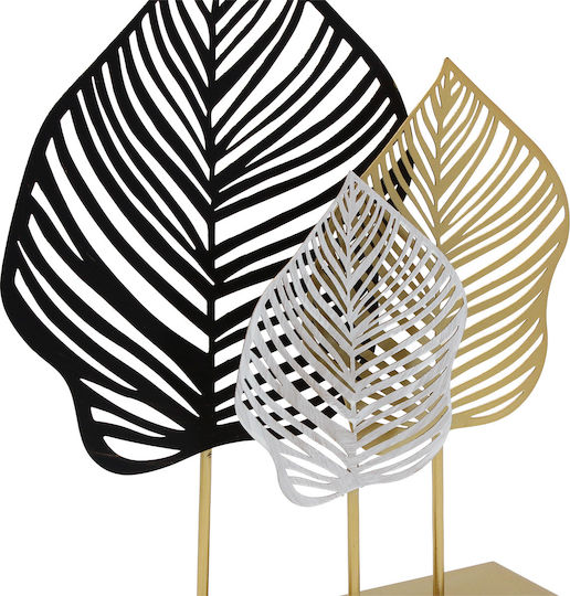 Decorative Metallic Tabletop 22x8x31 Cm From Leaves Keskor 66515