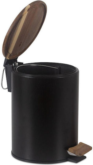 Andrea House Metallic Bathroom Basket 5lt Black
