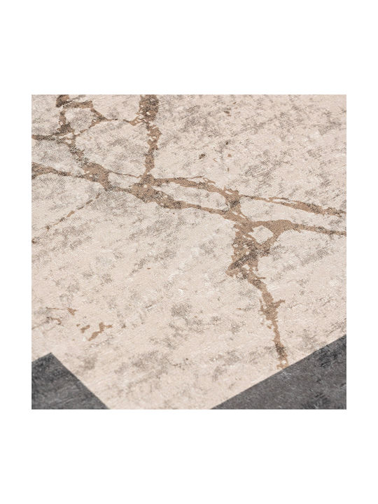 Beauty Home Non-slip Rectangular Beige Living Room Rug 133x190cm