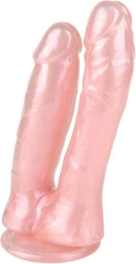 Dildo dublu Cu ventuză Roz