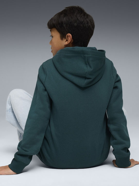 Kids Sweatshirt with Hood and Pockets Green Hoodie Fl