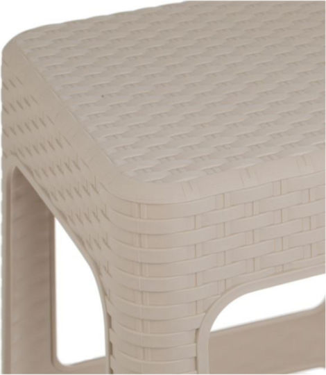 Πλαστικό Σκαμνάκι Μπεζ Ματ 36.5x36.5x46cm Πλαστικό Σκαμνάκι Μπεζ Ματ 36.5x36.5x46cm