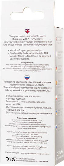 A-toys Penis Sleeve Tpr Transparent 15.3 Cm