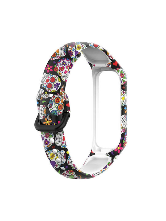Σιλικόνη Ζώνη Samsung Galaxy Fit 2 Sm-r220 Πολύχρωμο Κρανίο Σιλικόνη Ζώνη Samsung Galaxy Fit 2 Sm-r220 Πολύχρωμο Κρανίο