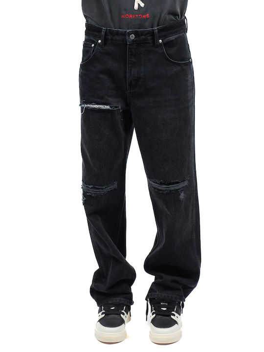 Men's Jeans Pants with Loose Baggy Fit Black