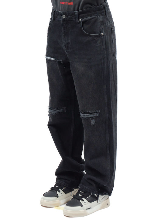 Men's Jeans Pants with Loose Baggy Fit Black