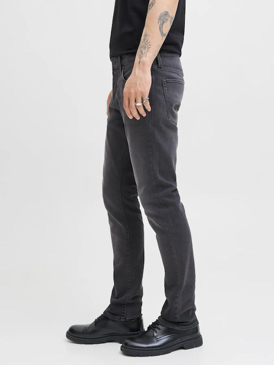Ανδρικό Παντελόνι Τζιν με Regular Straight Εφαρμογή Black