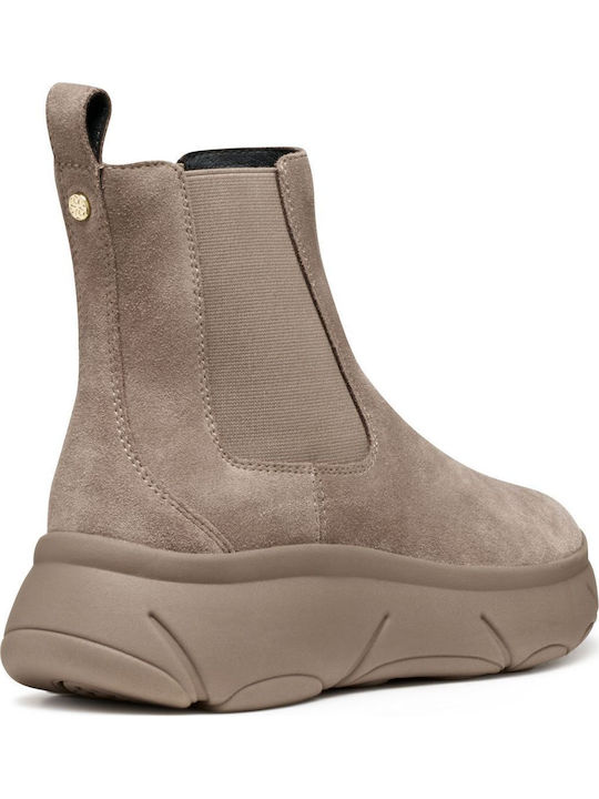 Nebula Suede Γυναικεία Μποτάκια Καφέ