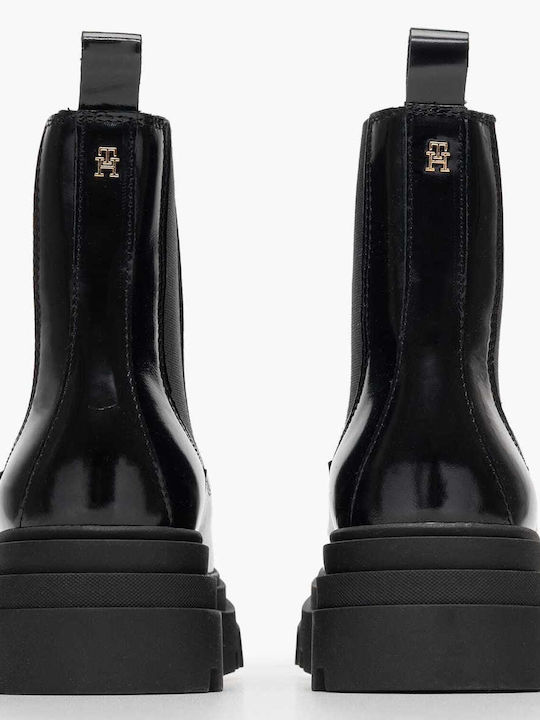 Leather Women's Ankle Boots Black