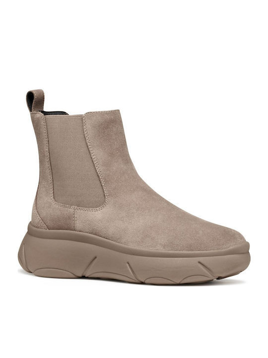 Nebula Suede Γυναικεία Μποτάκια Καφέ