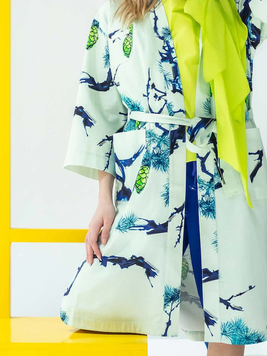 Women's Green Coat with Belt