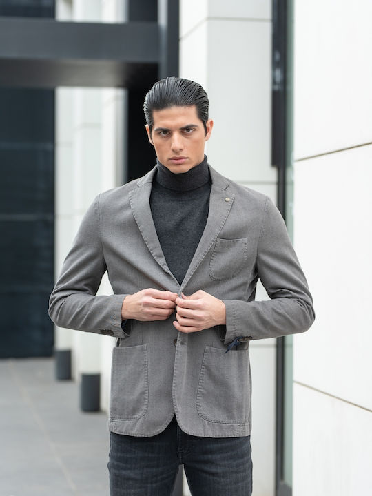 Men's Suit Jacket Regular Fit Gray