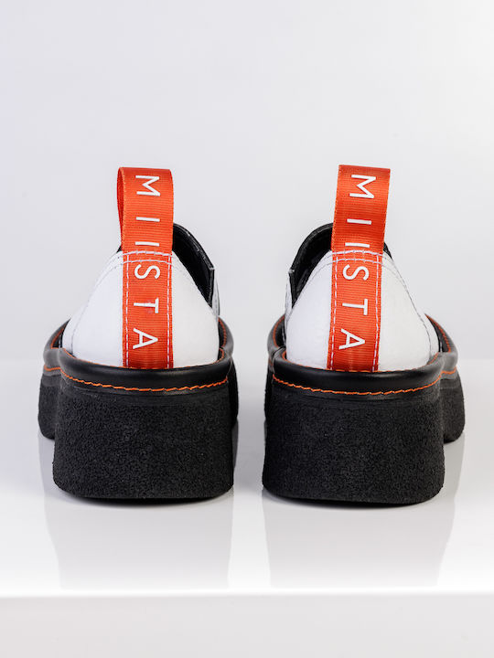 Γυναικεία Slip-On Δερμάτινα Λευκά