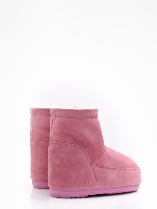 Icon Low Suede Γυναικείες Μπότες Χιονιού Ροζ