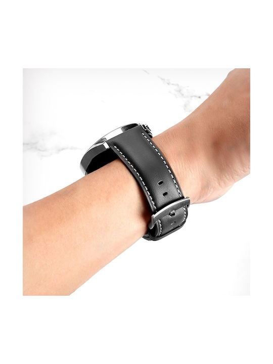 Leather Universal Strap 22 Mm Black