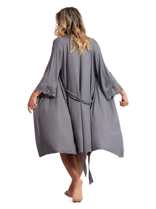 Angel's Secret Nightgown Maternity & Nursing Gray