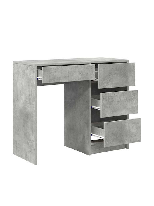 Γραφείο Ξύλινο Γκρι Τσιμέντο 90x37.5x75εκ.