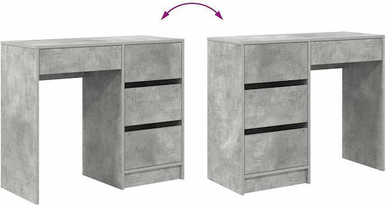 Schreibtisch Holz Cement Grey 90x37.5x75cm