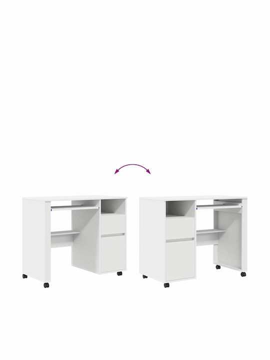 Computer Office Wooden White 91x50x77cm