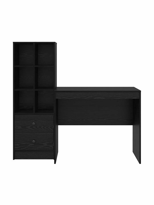 Desk Wooden Black Oak 90x50x76cm