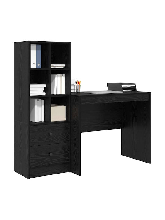 Desk Wooden Black Oak 90x50x76cm