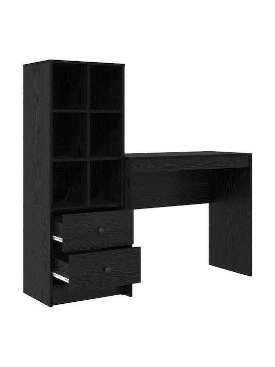 Desk Wooden Black Oak 90x40x76cm
