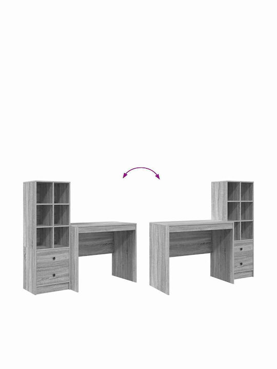 Desk Wooden Grey Sonoma 90x50x76cm
