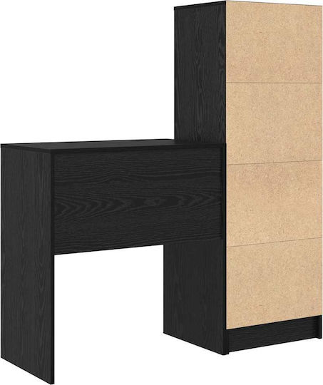Desk Wooden Black Oak 70x40x76cm