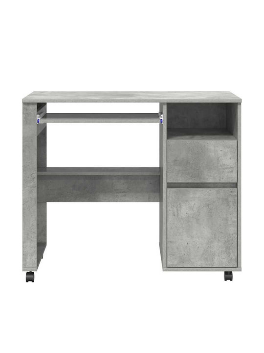 Computer Office Wooden Grey Concrete 91x50x77cm
