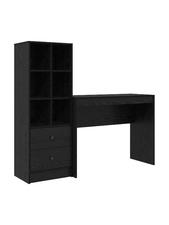 Desk Wooden Black Oak 100x40x76cm
