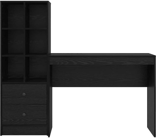 Desk Wooden Black Oak 100x40x76cm