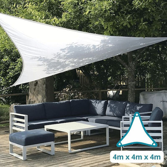 Dreieck Sonnensegel Weiß 4x4x5m 180gr/m²