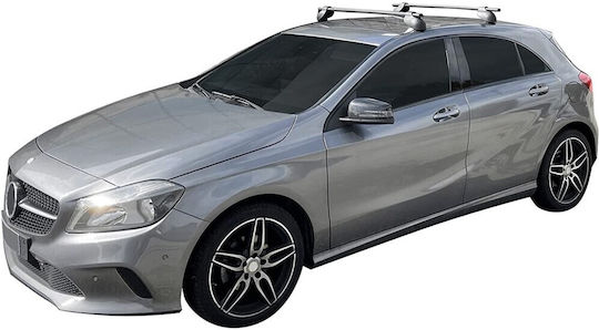 Cam Cam Car Roof Bars Metallic Logico 110cm for Alfa Romeo Alfa 159 5D Set with Roof Rack Legs Black