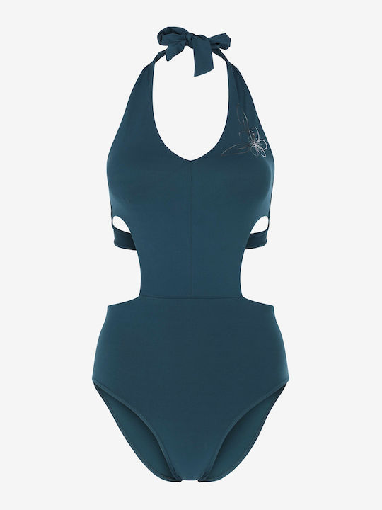 Athletic One-Piece Swimsuit Green